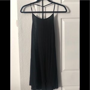 Black Long Racerback Tank Top